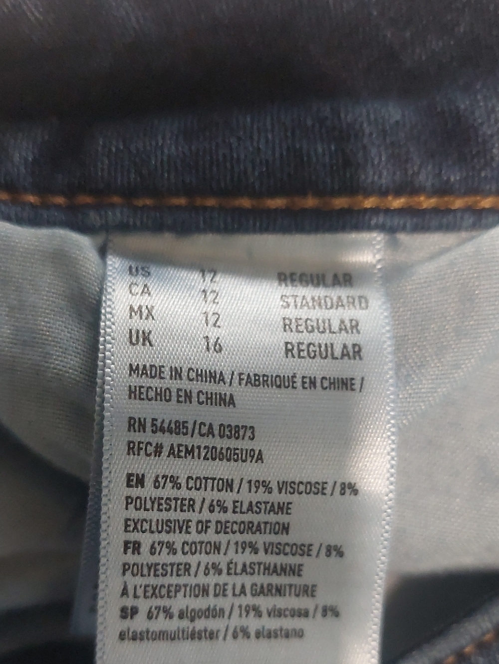 American Eagle Outfitters Women’s Dark Indigo Skinny Jeans. Size 12 - Picture 6 of 10